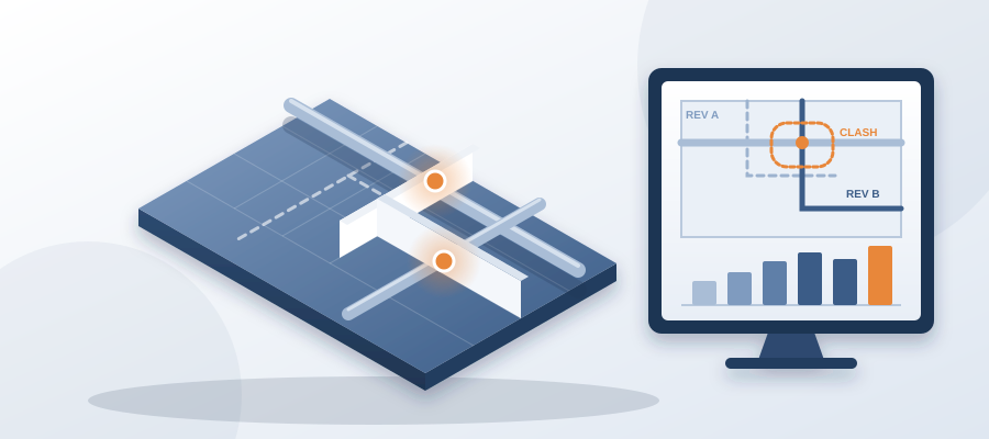 A client layout change moves walls, ducts, sprinklers and conduit at once. A live record in Revit and Navisworks shows what moved and who owns it before the meeting ends.