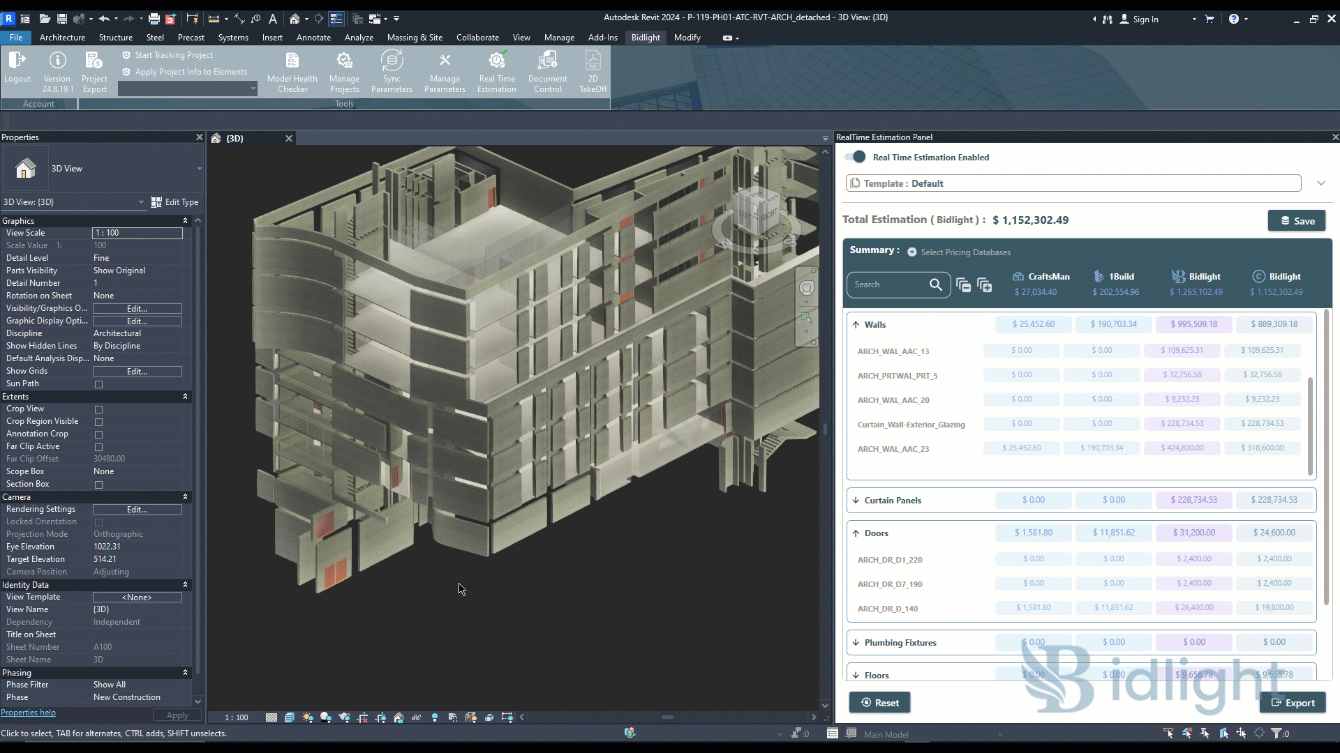 IntroductionThe Real Time Estimation plug-in for Revit is designed to integrate seamlessly with a company’s database to provide instantaneous cost estimations based on user-selected templates and protocols. This tool dynamically updates cost estimates as users interact with elements in the Revit canvas. Its primary goal is to assist users in assign...