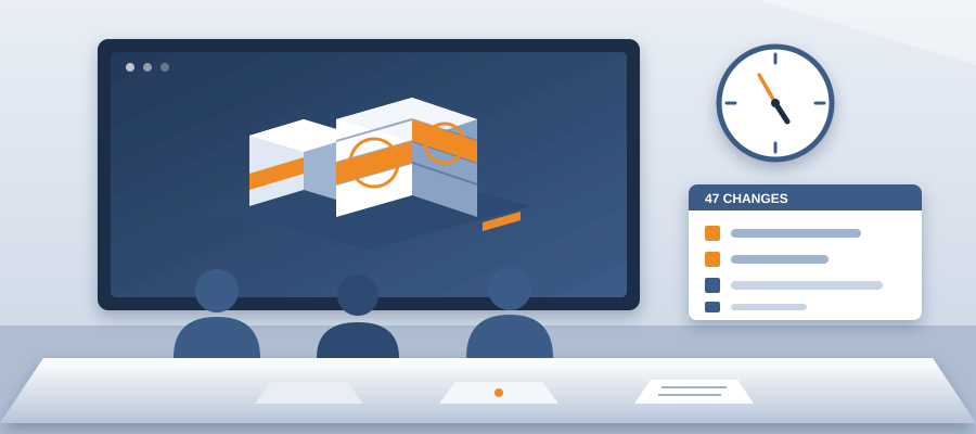 The client asks what a shifted wing and a new mezzanine will touch. Most teams go quiet and promise an answer next week. With every export versioned and diffed, you open the model and show them.