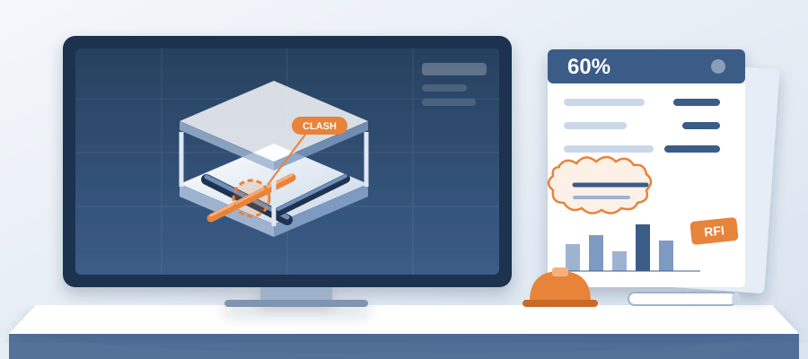 At the 60% review the owner asks what moved since last time and who has to act. BidLight keeps one live record in Revit and Navisworks, so the answer is already there.